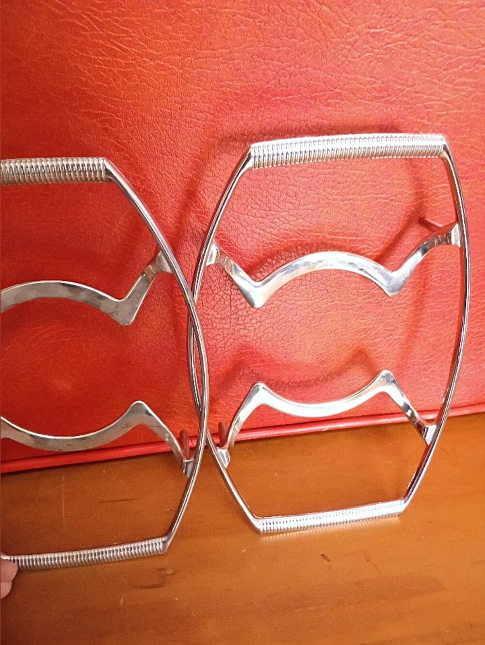 Vintage Corning Ware Pyrex Saucepan Casserole Cradle Trivets 10" - SET OF 2